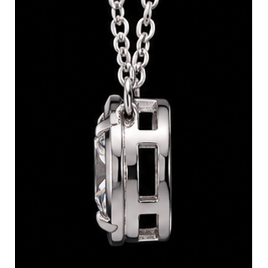 1 Carat Round Shape Natural Diamond Pendant 14K White Gold