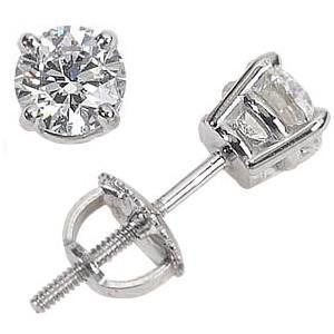 1 carat Mined Natural Real Diamond ( Not Lab Grown ) Earrings