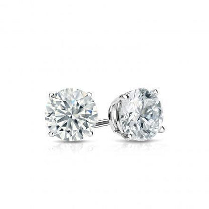 1ct Diamond Solitaire Earrings Studs