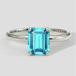 1ct Neon Blue Paraiba Ring