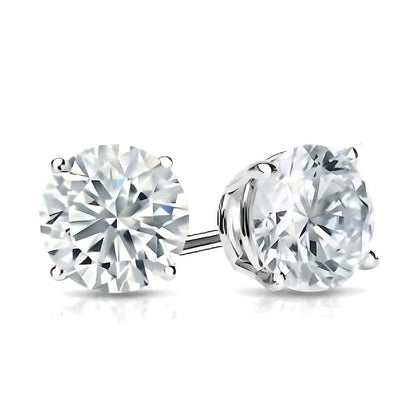 1ct Natural Earth Mined Diamond Solitaire Earrings Studs