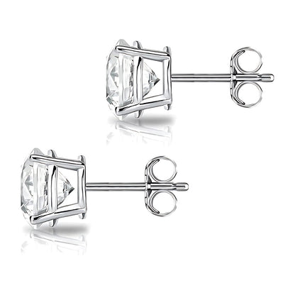 1ct Natural Earth Mined Diamond Solitaire Earrings Studs