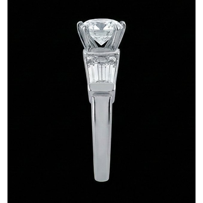 2.01 Carat Natural Earth Mined Diamonds Three Stone Style Engagement Ring New