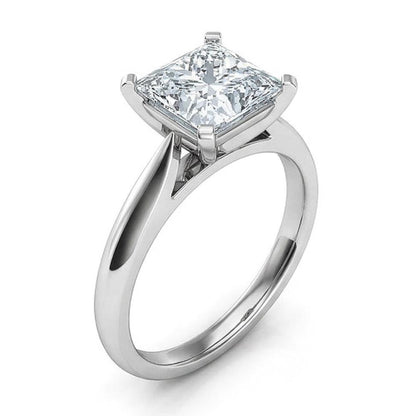 2.25 Carat Solitaire Natural Earth Mined Diamond Anniversary Ring 14K White Gold