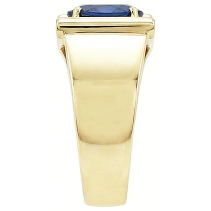 2.25 Carats Natural Earth Mined Diamond Ceylon Sapphire Men's Ring Jewelry Gold 14K