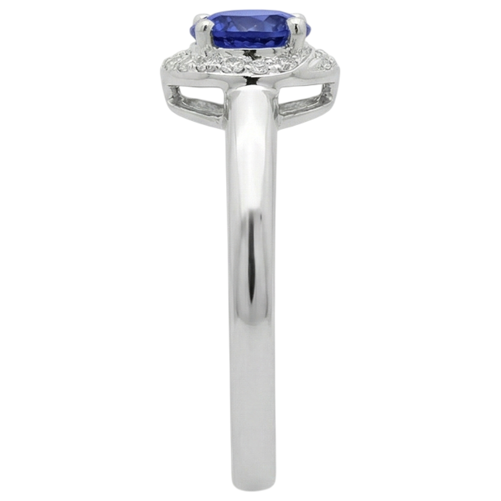 2.25 Carats Round Center Tanzanite Fancy Natural Earth Mined Diamond Ring New