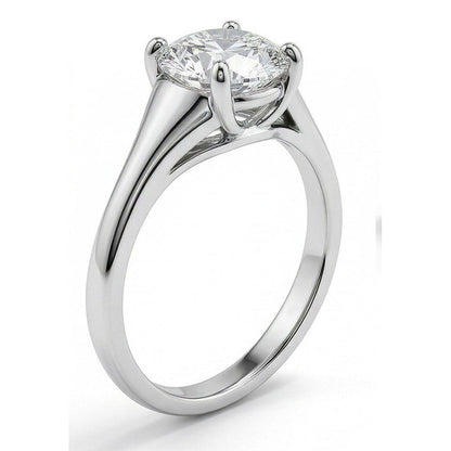 natural round diamond 2.25ct ring close up detail