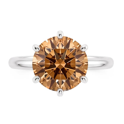 2.25 Ct. Solitaire Champagne Natural Earth Mined Diamond Jewelry Gemstone Ring