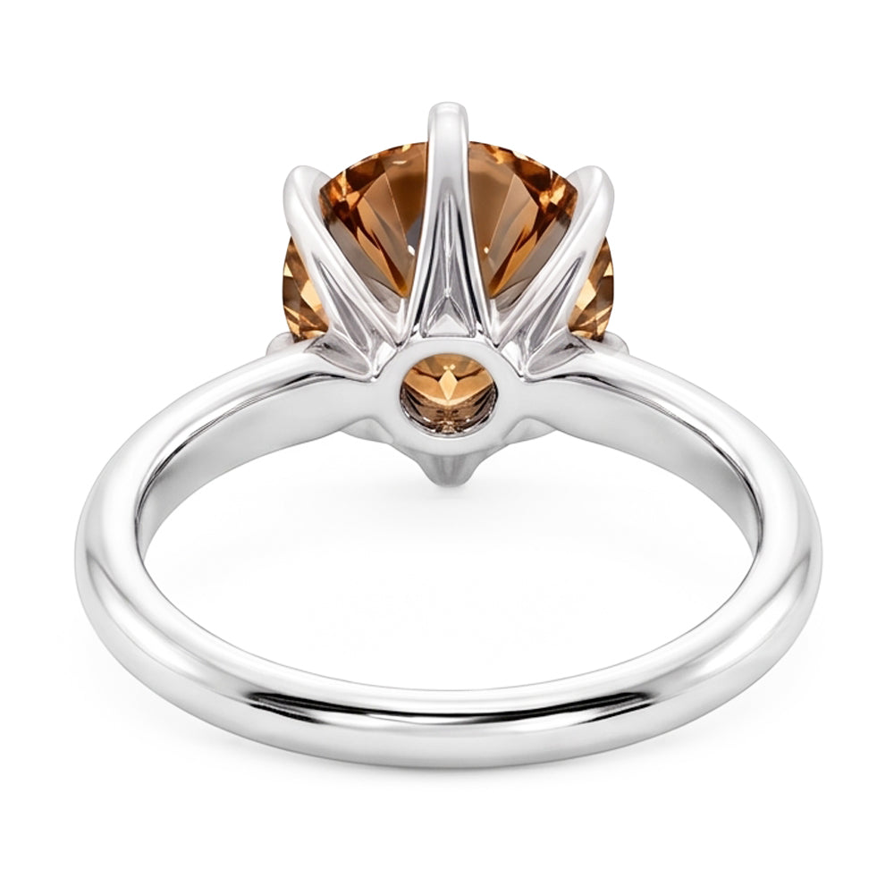 2.25 Ct. Solitaire Champagne Natural Earth Mined Diamond Jewelry Gemstone Ring