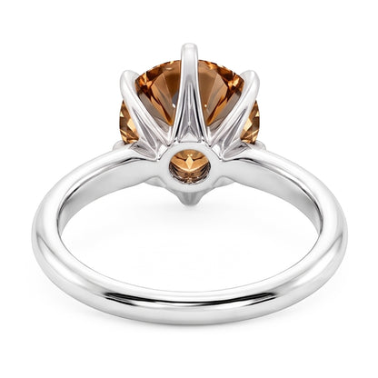 2.25 Ct. Solitaire Champagne Natural Earth Mined Diamond Jewelry Gemstone Ring