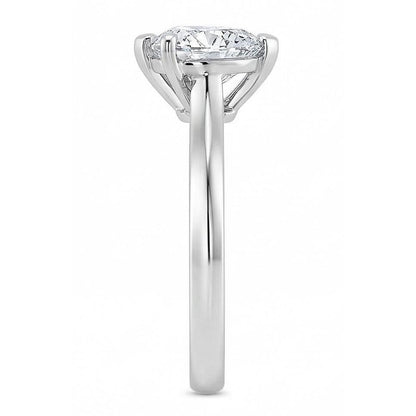 2.25 Ct Solitaire Heart Shape Natural Earth Mined Diamond Anniversary Ring White Gold