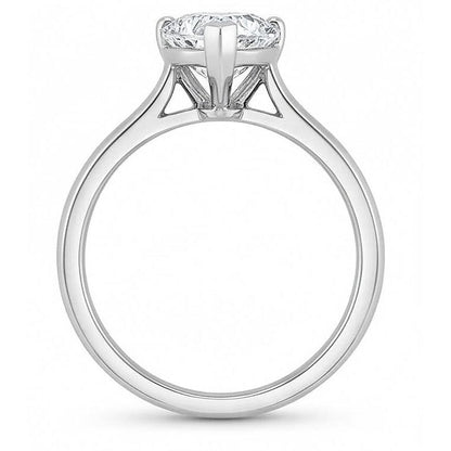 2.25 Ct Solitaire Heart Shape Natural Earth Mined Diamond Anniversary Ring White Gold