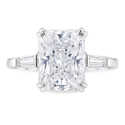 2.35 Ct. Natural Real Diamond ( Not Lab Grown )s Three Stone Royal Engagement Ring Gold