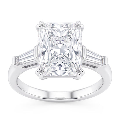 2.35 Ct. Natural Real Diamond ( Not Lab Grown )s Three Stone Royal Engagement Ring Gold