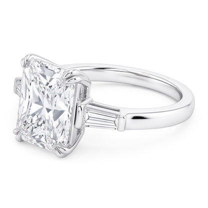 2.35 Ct. Natural Real Diamond ( Not Lab Grown )s Three Stone Royal Engagement Ring Gold