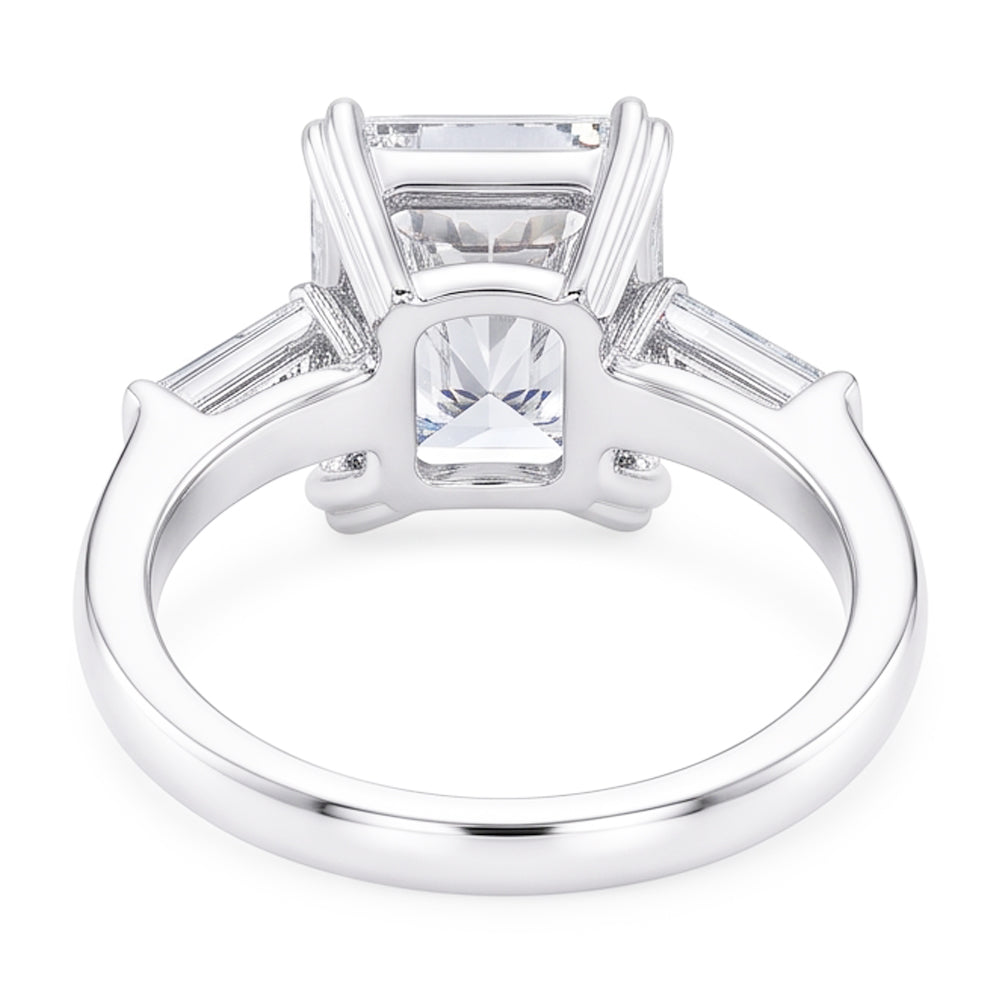 2.35 Ct. Natural Real Diamond ( Not Lab Grown )s Three Stone Royal Engagement Ring Gold