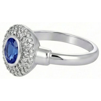 2.40 Ct Oval Cut Sri Lanka Sapphire Natural Earth Mined Diamonds Engagement Ring