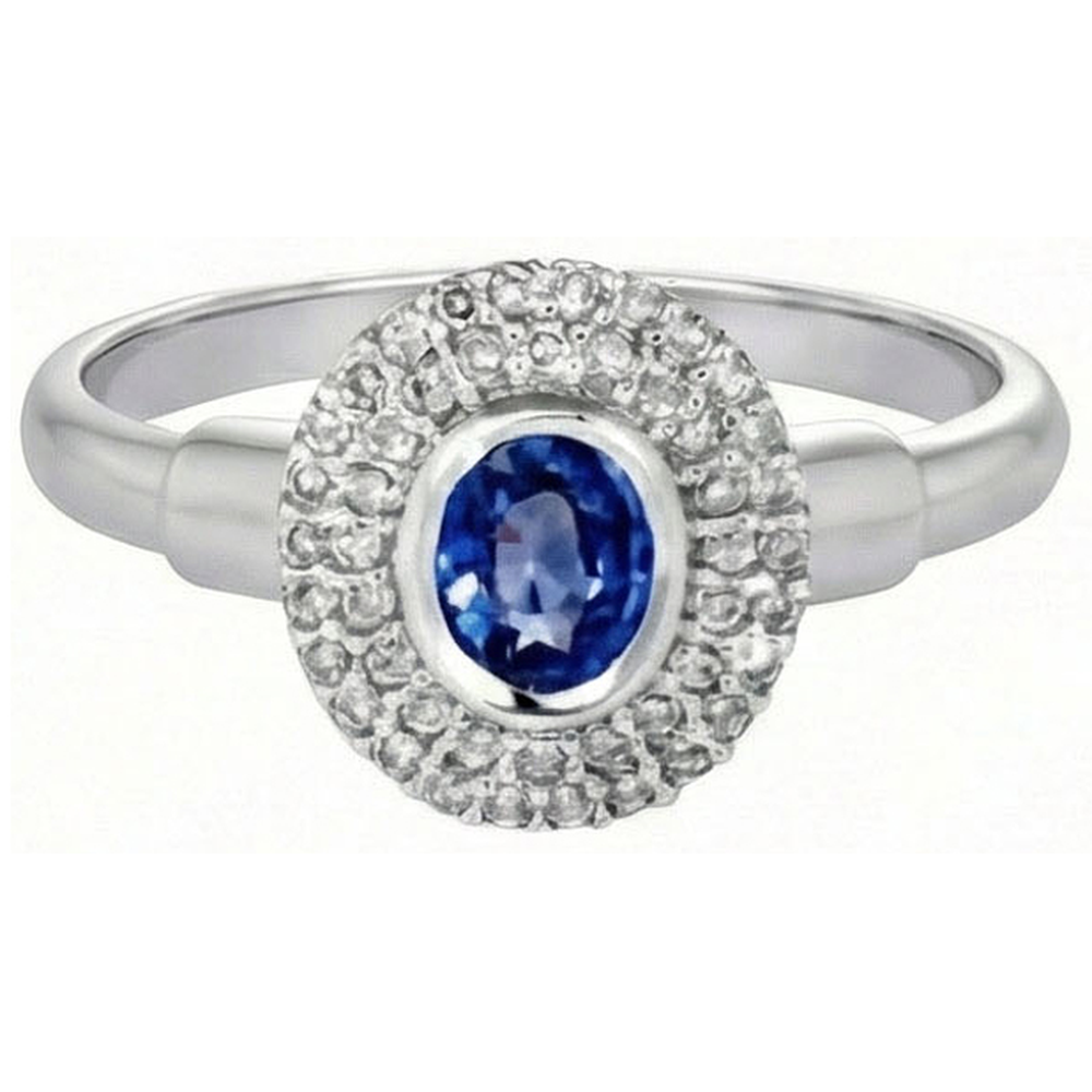 2.40 Ct Oval Cut Sri Lanka Sapphire Natural Earth Mined Diamonds Engagement Ring
