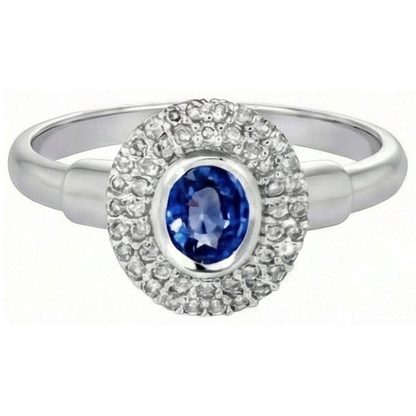 2.40 Ct Oval Cut Sri Lanka Sapphire Natural Earth Mined Diamonds Engagement Ring
