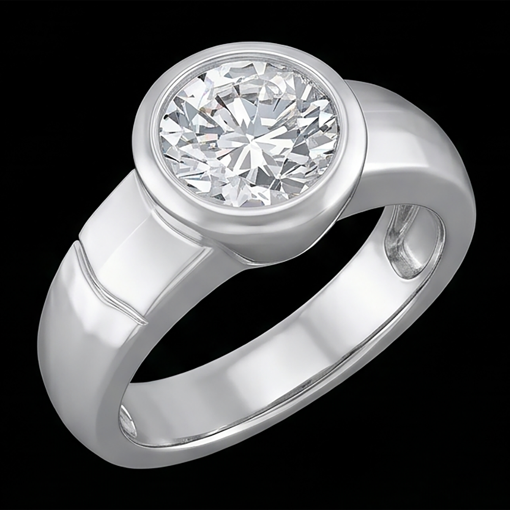 2.50 Carat Diamond Solitaire Ring G VS1 Men's Jewelry