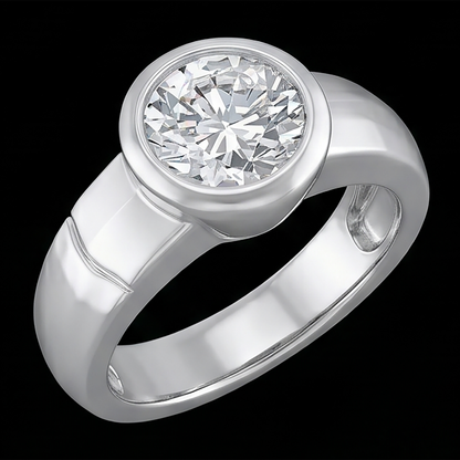 2.50 Carat Diamond Solitaire Ring G VS1 Men's Jewelry