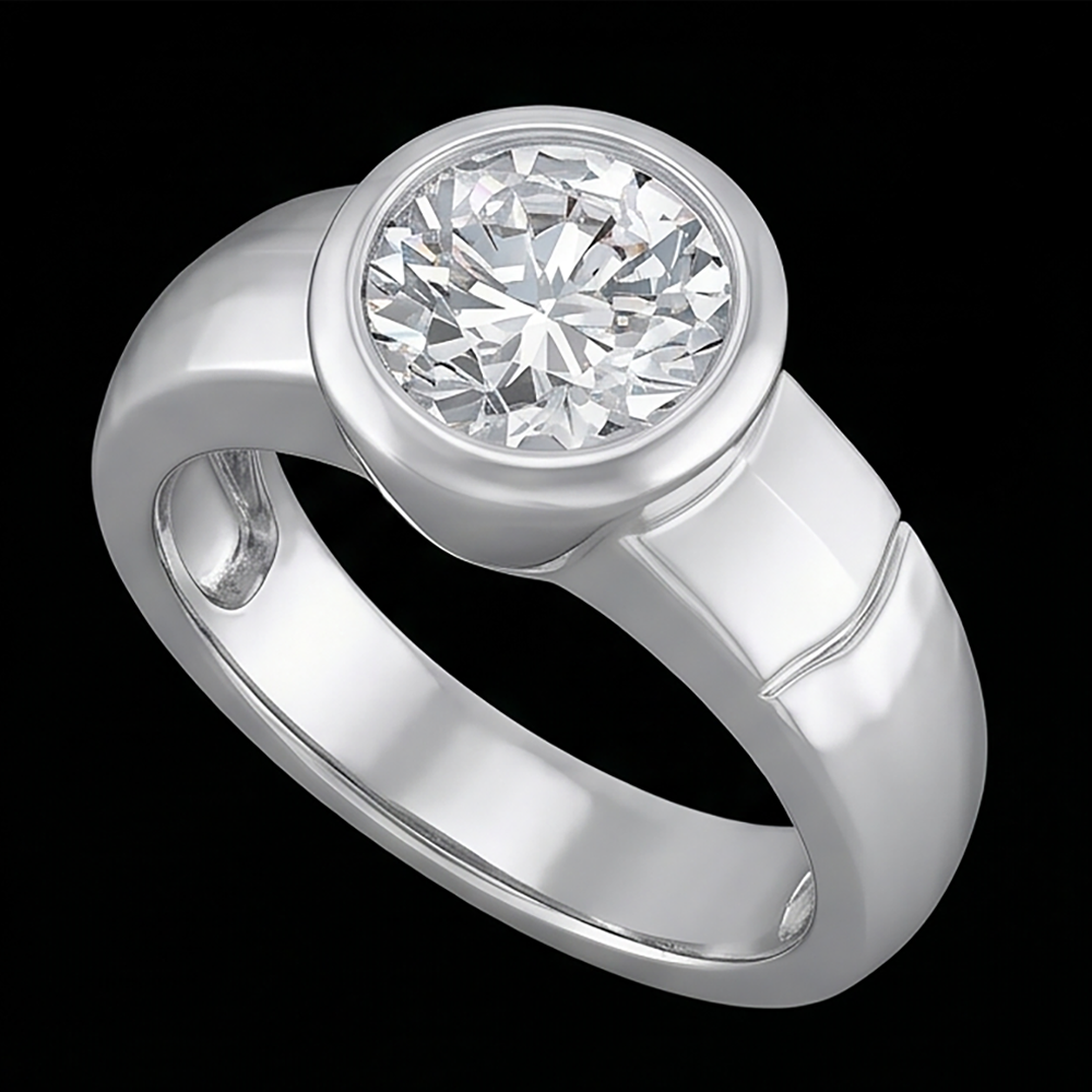 2.50 Carat Diamond Solitaire Ring G VS1 Men's Jewelry