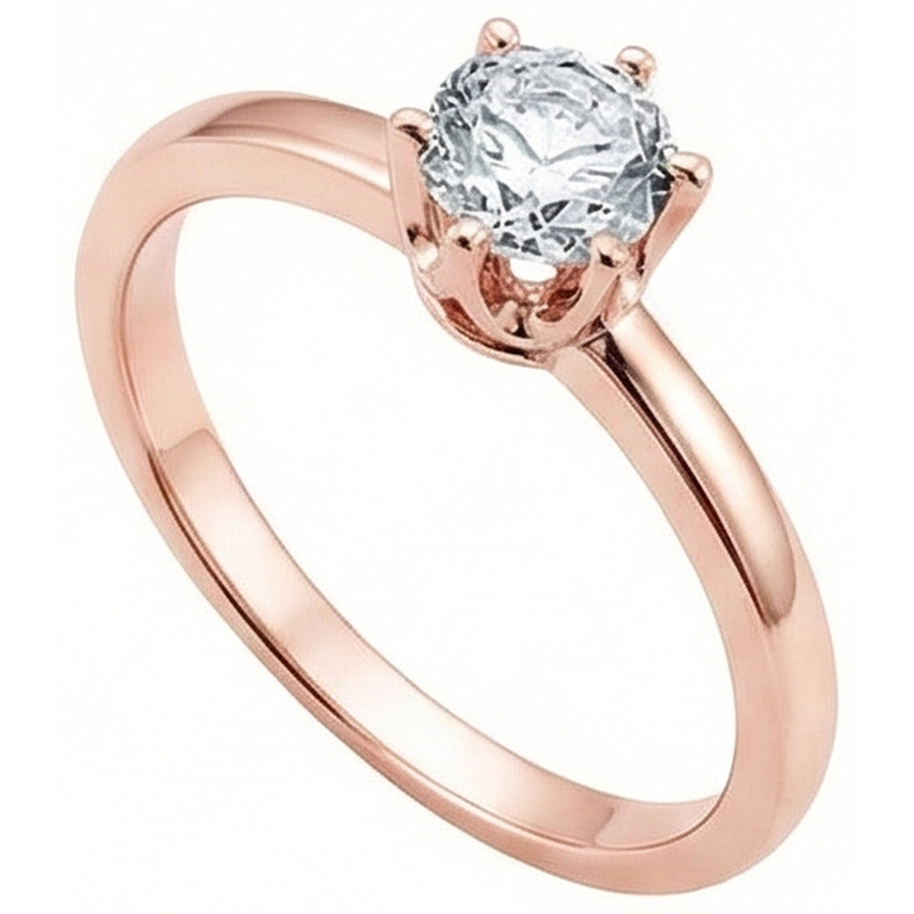 2.50 Carat Natural Earth Mined Diamond Solitaire Ring Rose Gold Jewelry