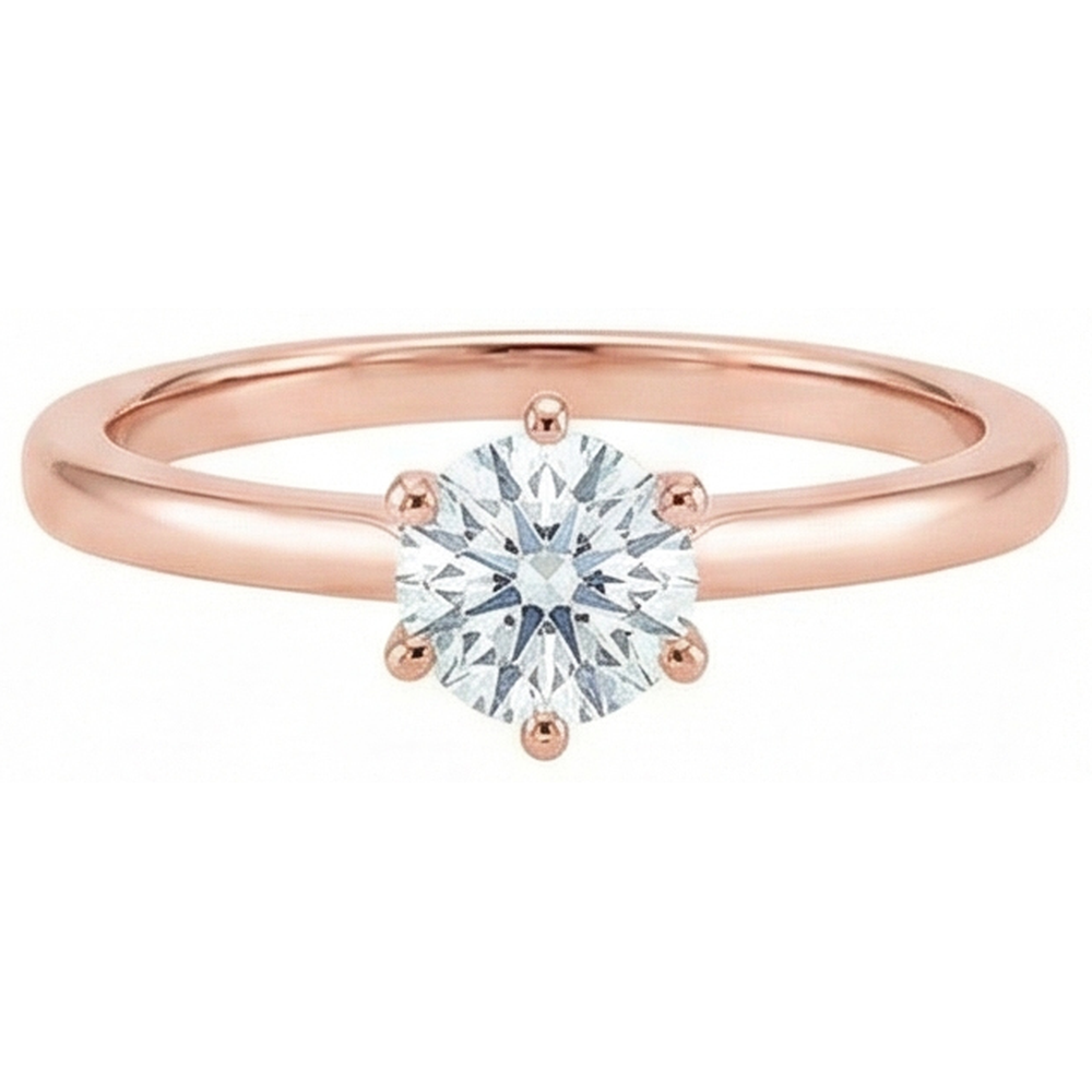 2.50 Carat Natural Earth Mined Diamond Solitaire Ring Rose Gold Jewelry