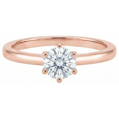 2.50 Carat Natural Earth Mined Diamond Solitaire Ring Rose Gold Jewelry