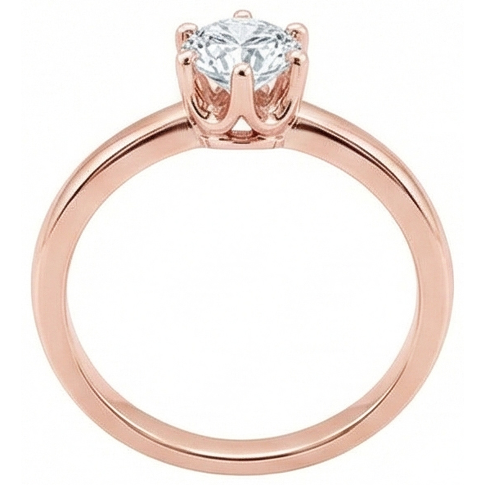 2.50 Carat Natural Earth Mined Diamond Solitaire Ring Rose Gold Jewelry