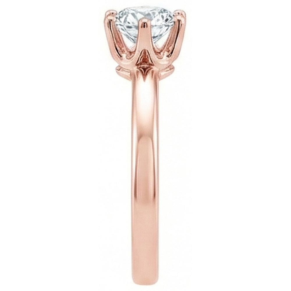 2.50 Carat Natural Earth Mined Diamond Solitaire Ring Rose Gold Jewelry