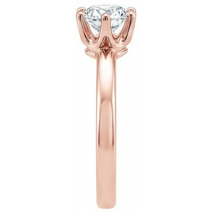 2.50 Carat Natural Earth Mined Diamond Solitaire Ring Rose Gold Jewelry
