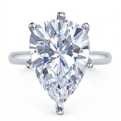 2.50 Carat Solitaire Pear Cut Natural Earth Mined Diamond Engagement Ring