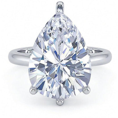 2.50 Carat Solitaire Pear Cut Natural Earth Mined Diamond Engagement Ring