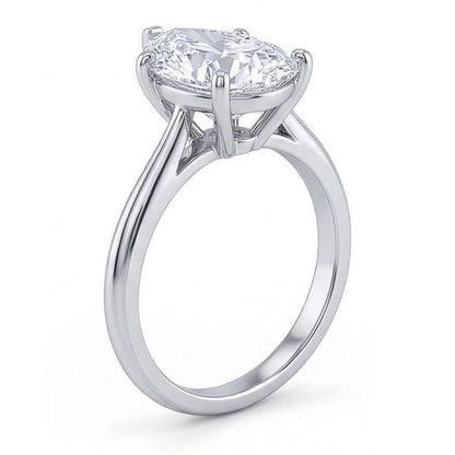 2.50 Carat Solitaire Pear Cut Natural Earth Mined Diamond Engagement Ring