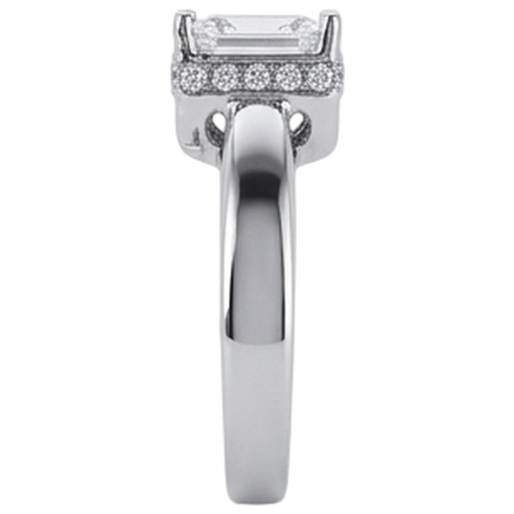 2.50 Carats Hidden Halo Princess Cut Natural Earth Mined Diamond Engagement Ring New