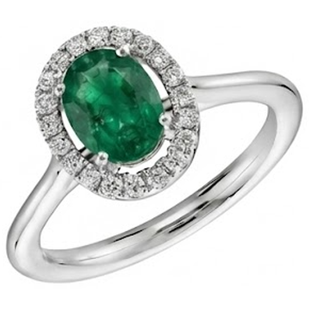 2.50 Carats Prong Set Green Emerald GIA And Natural Earth Mined Diamonds Wedding Ring White Gold