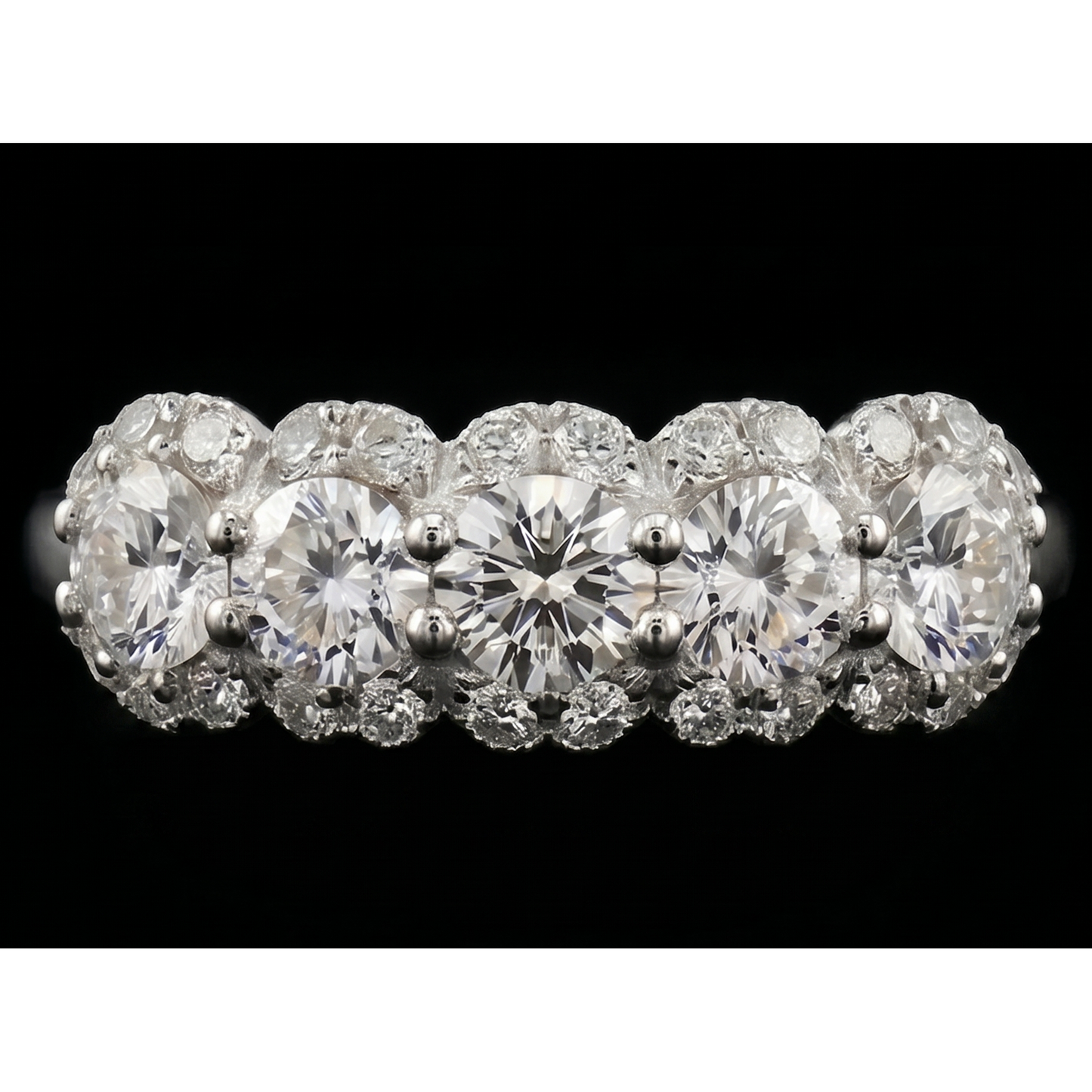 2.50 Carats Round Natural Earth Mined Diamond Women's Anniversary Ring White Gold 14K