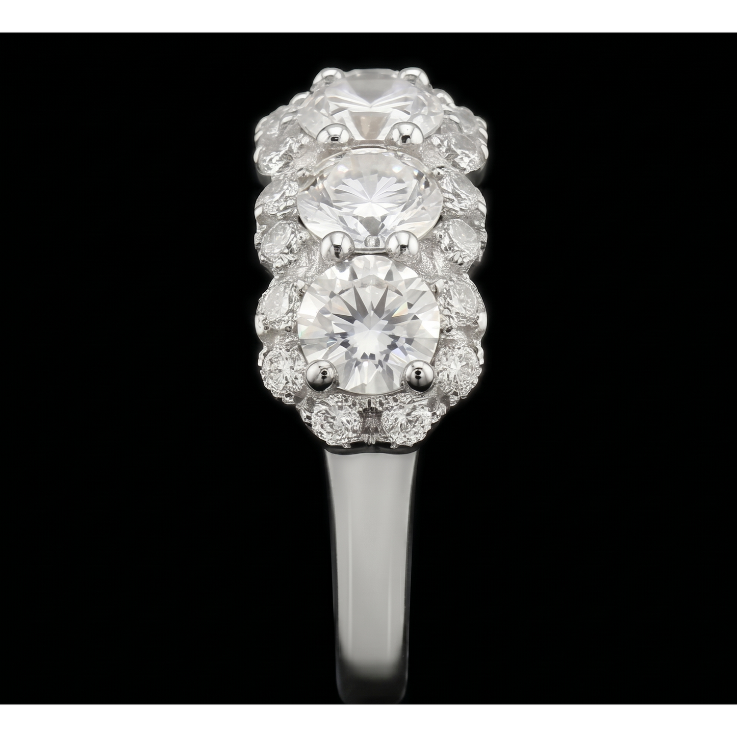 2.50 Carats Round Natural Earth Mined Diamond Women's Anniversary Ring White Gold 14K