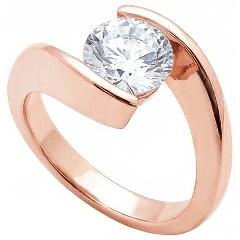 2.50 Ct. Natural Earth Mined Diamond Solitaire Engagement Ring Rose Gold New