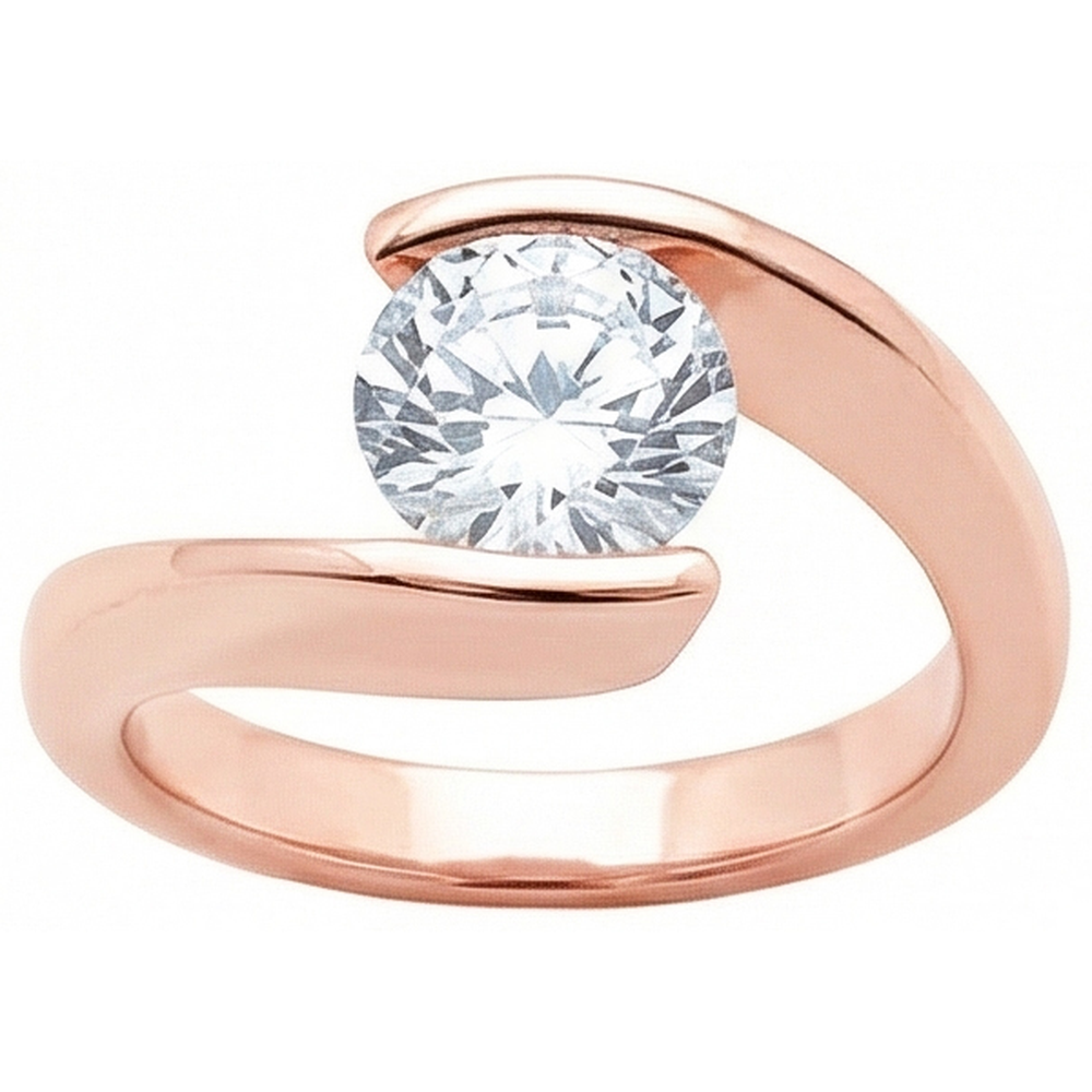 2.50 Ct. Natural Earth Mined Diamond Solitaire Engagement Ring Rose Gold New
