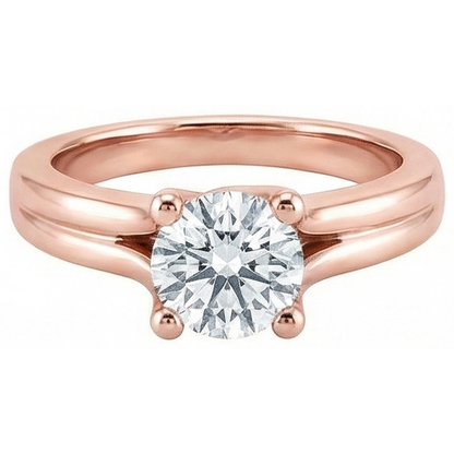 2.50 Ct. Round Natural Earth Mined Diamond Solitaire Rose Gold Ring New