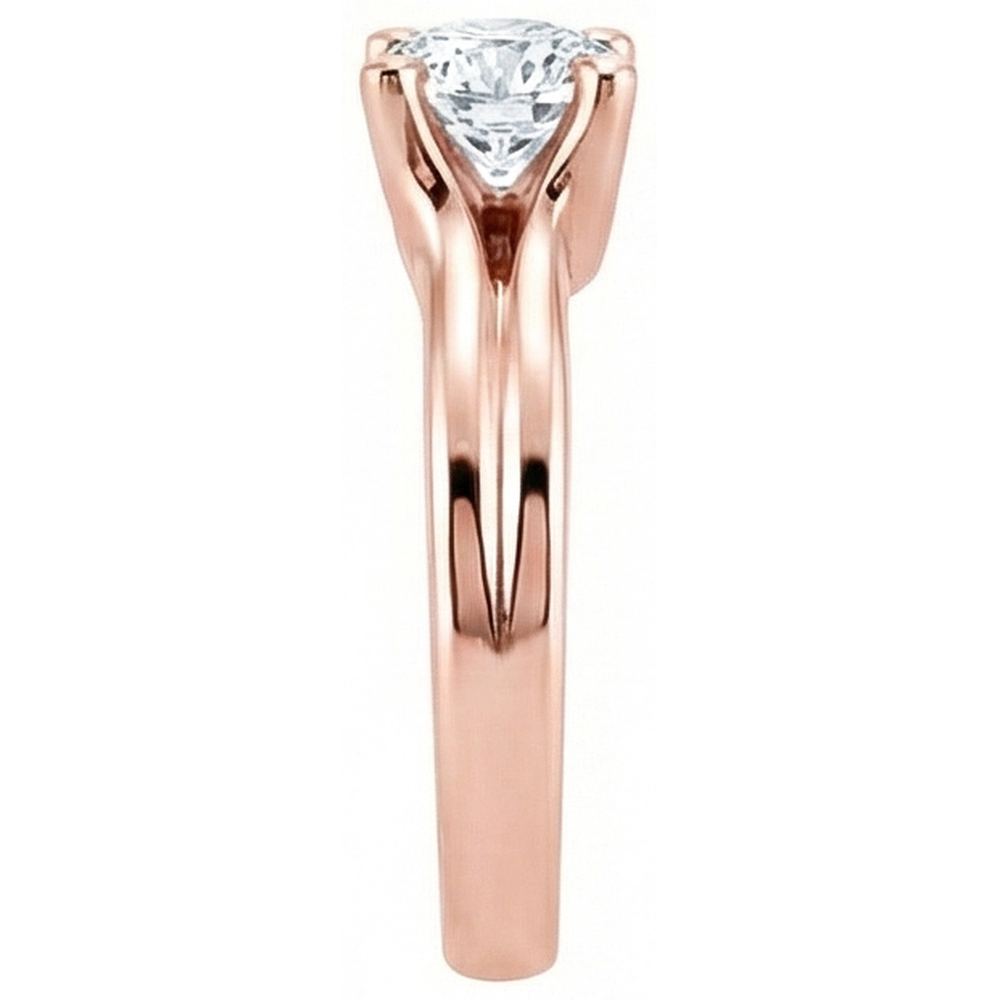2.50 Ct. Round Natural Earth Mined Diamond Solitaire Rose Gold Ring New