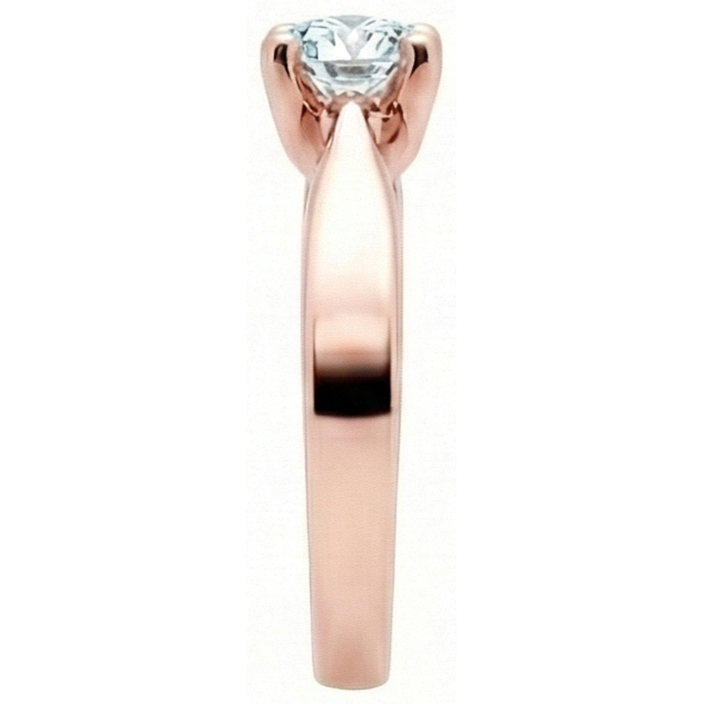 2.51 Ct. Rose Gold Natural Earth Mined Diamond Solitaire Engagement Ring