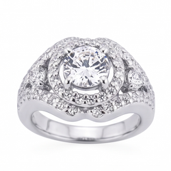 2.72 Ct. Big Natural Earth Mined Diamond Ring White Gold Anniversary Jewelry