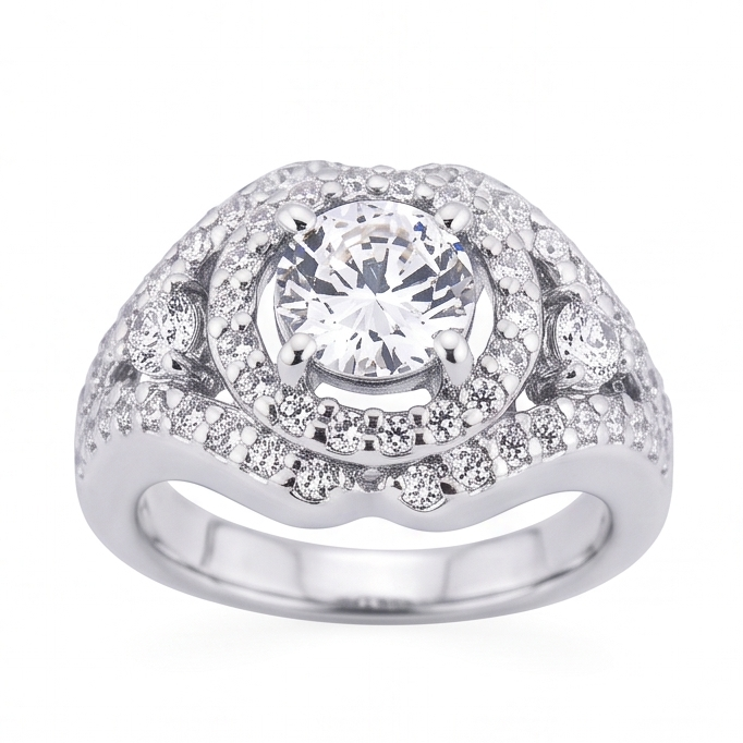 2.72 Ct. Big Natural Earth Mined Diamond Ring White Gold Anniversary Jewelry