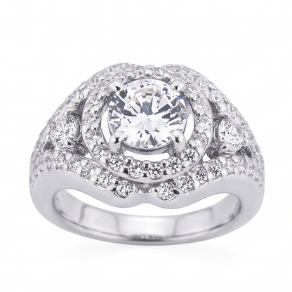 2.72 Ct. Big Natural Earth Mined Diamond Ring White Gold Anniversary Jewelry