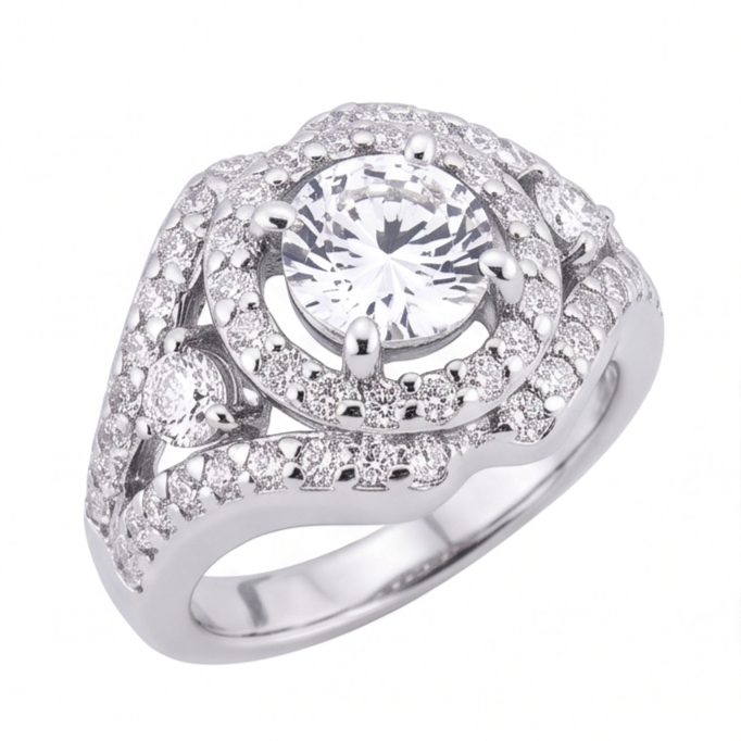 2.72 Ct. Big Natural Earth Mined Diamond Ring White Gold Anniversary Jewelry