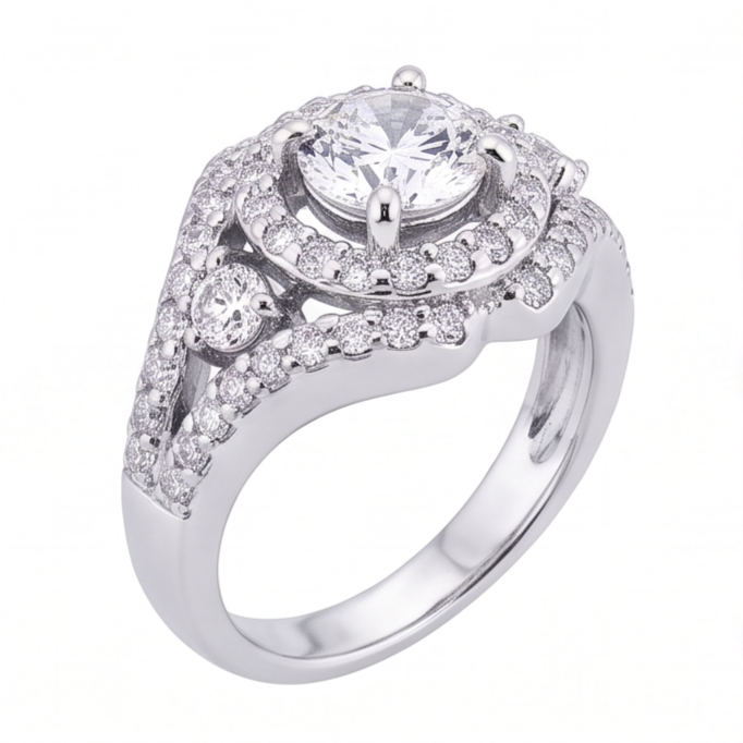 2.72 Ct. Big Natural Earth Mined Diamond Ring White Gold Anniversary Jewelry
