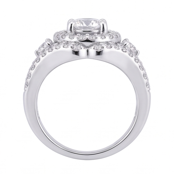 2.72 Ct. Big Natural Earth Mined Diamond Ring White Gold Anniversary Jewelry